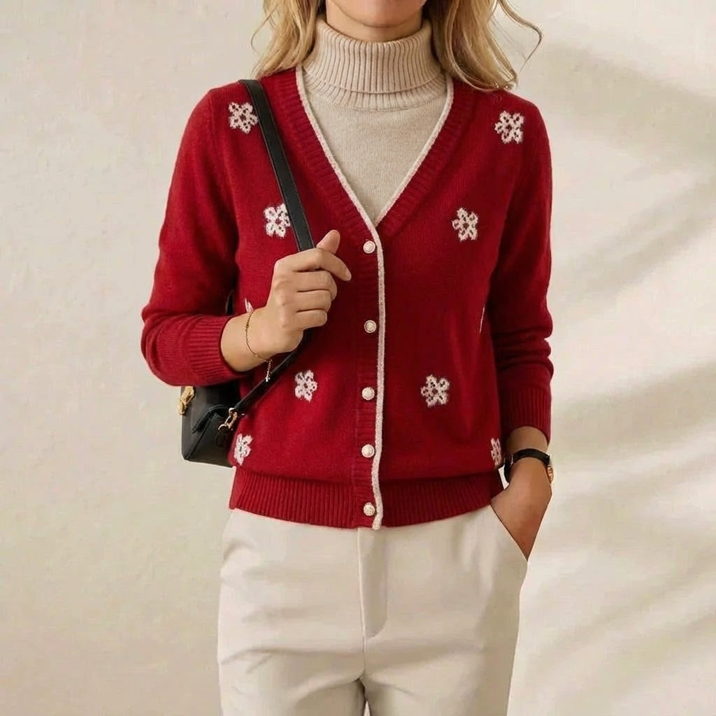 Dolores | Floral Embroidered Knit Cardigan