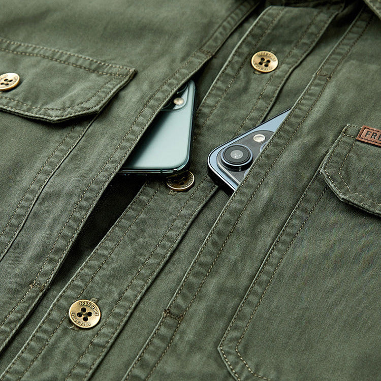 Jamie Cotton Overshirt detail