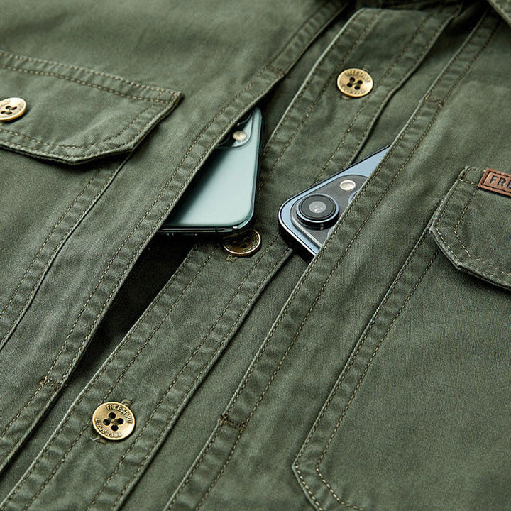 Jamie Cotton Overshirt detail