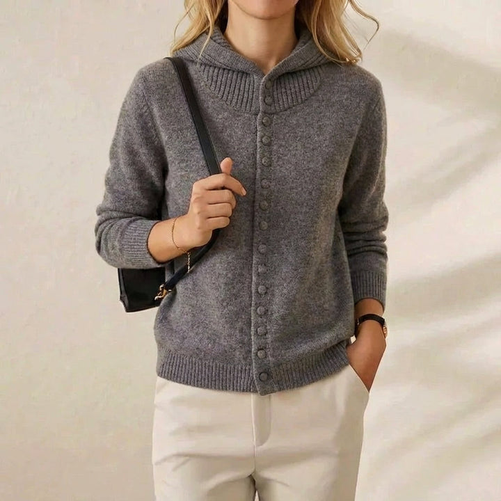 Princess | Hooded Button-Front Knit Cardigan