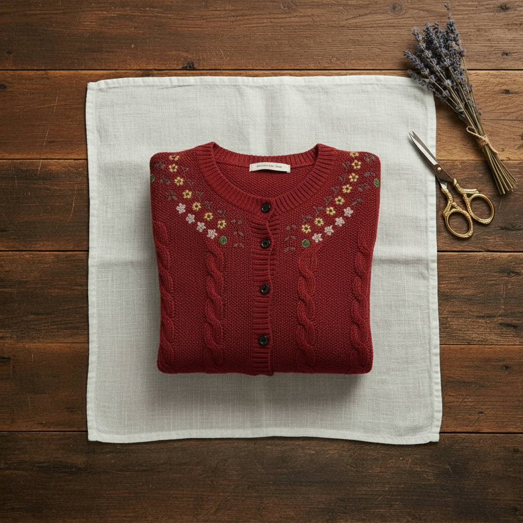 Ysabelle | Embroidered Floral Knit Cardigan