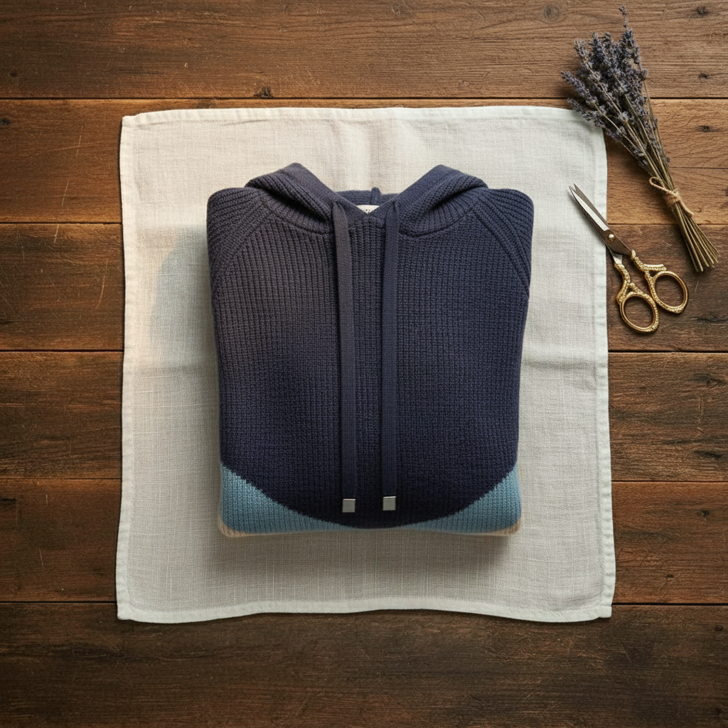 Jeanne | Colour-Block Hooded Knit Sweater