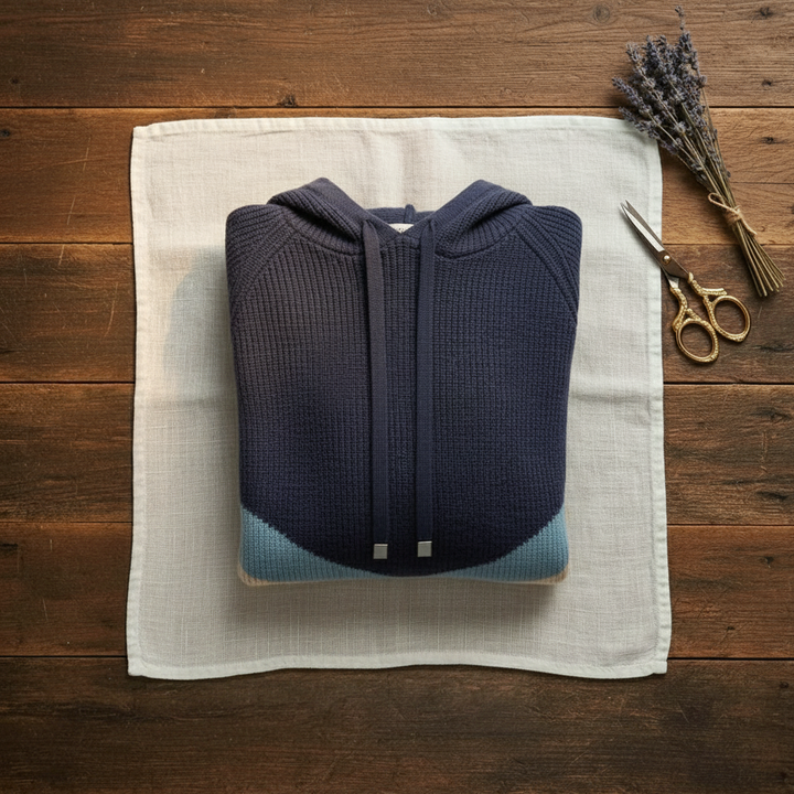 Jeanne | Colour-Block Hooded Knit Sweater