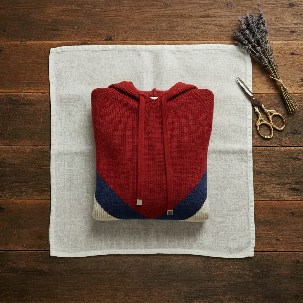 Jeanne | Colour-Block Hooded Knit Sweater