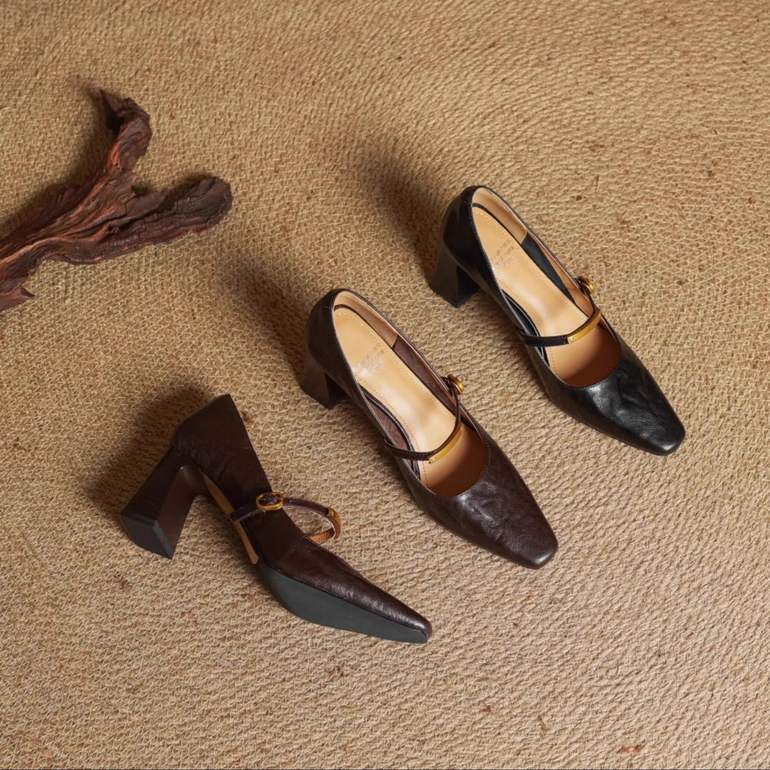 Maela | Genuine Leather Heels