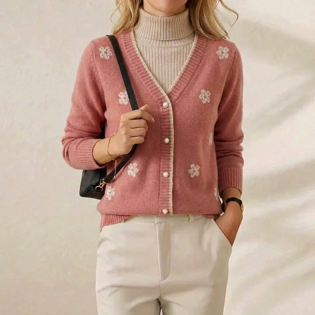 Dolores | Floral Embroidered Knit Cardigan