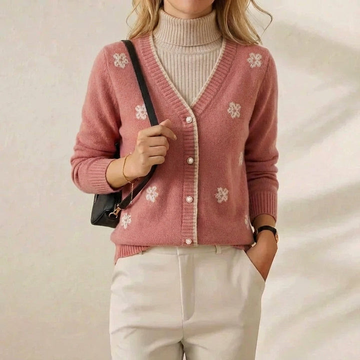 Dolores | Floral Embroidered Knit Cardigan
