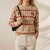 Yolanda | Fair Isle Knit Crew Neck Sweater