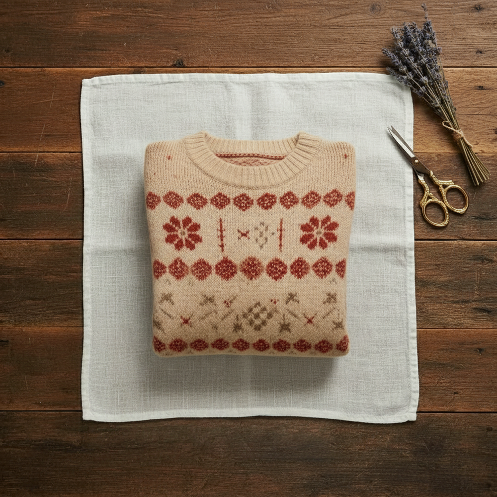 Yolanda | Fair Isle Knit Crew Neck Sweater