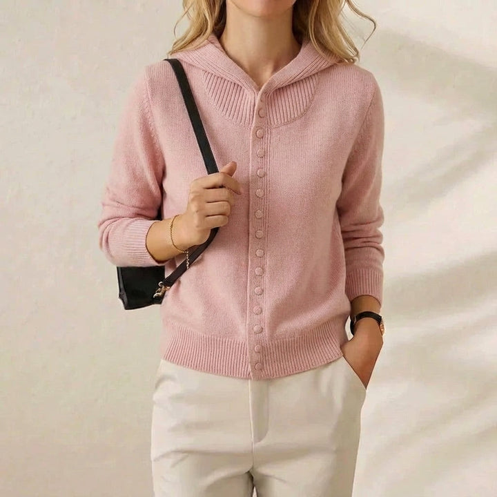 Princess | Hooded Button-Front Knit Cardigan