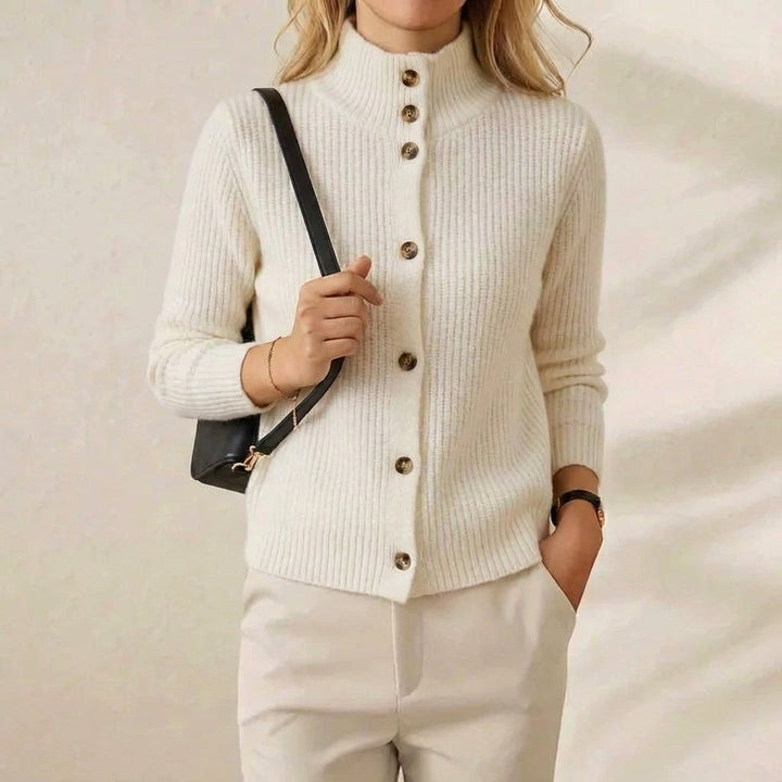 Julieanne | Ribbed Button-Up Knit Cardigan