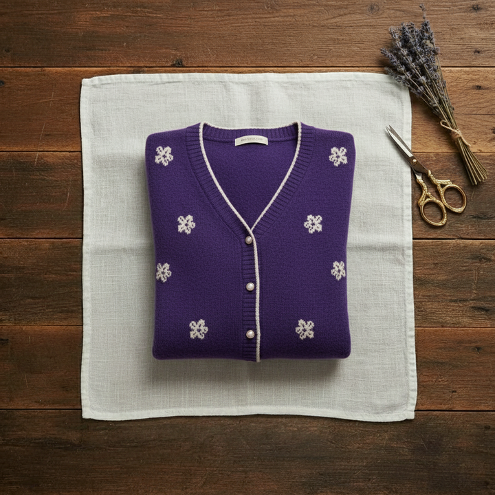 Dolores | Floral Embroidered Knit Cardigan