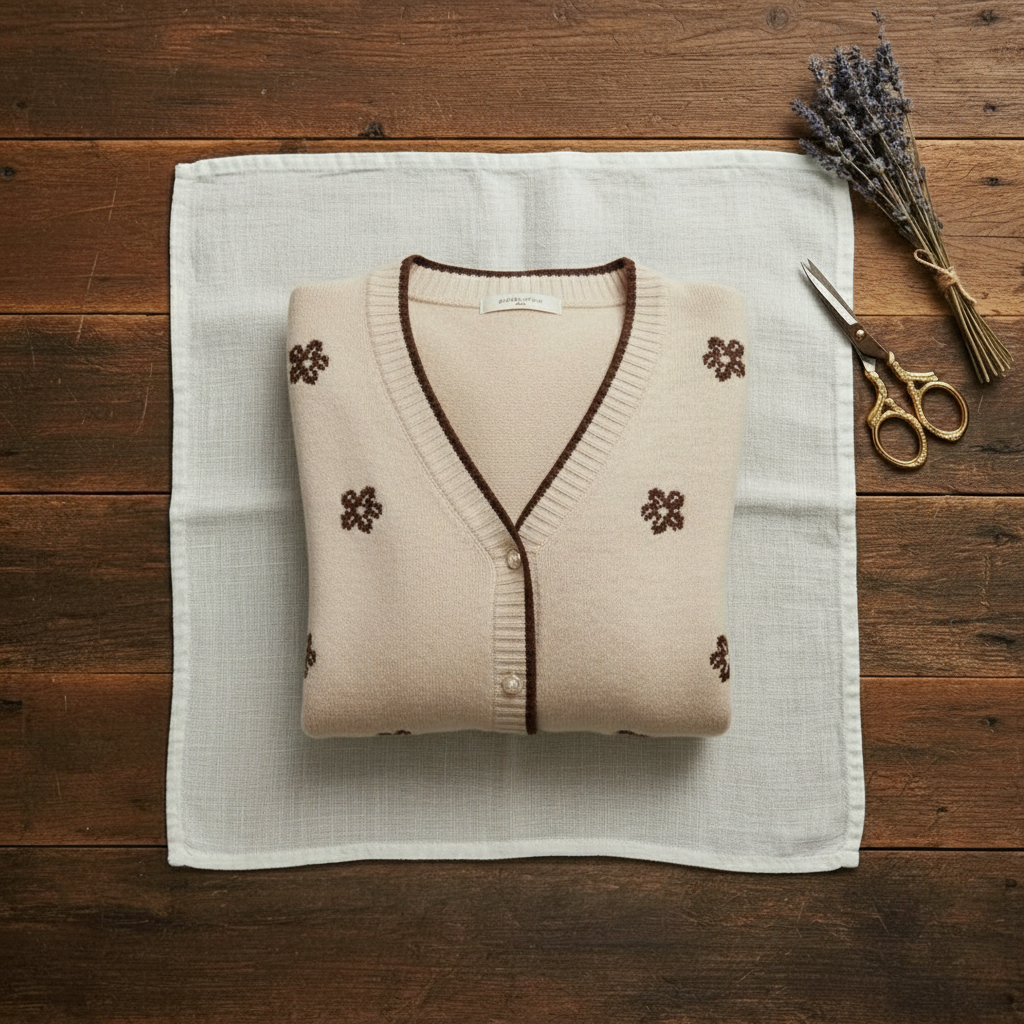 Dolores | Floral Embroidered Knit Cardigan