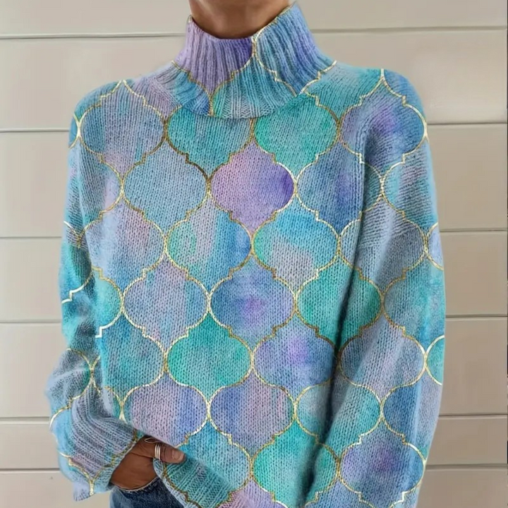 Kinsley | Pull à col roulé aquarelle de rêve
