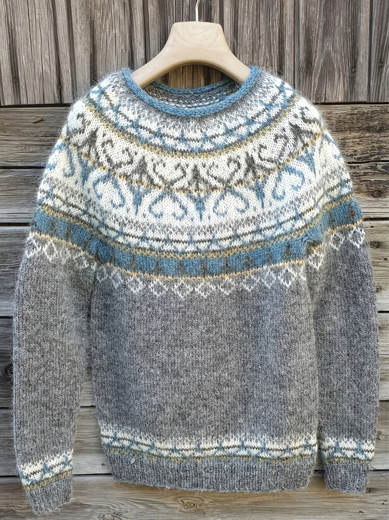 Kerensa | Nordic Yoke Knit Sweater