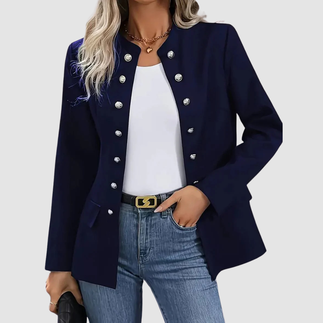Ariane | Blazer militaire croisé à boutons
