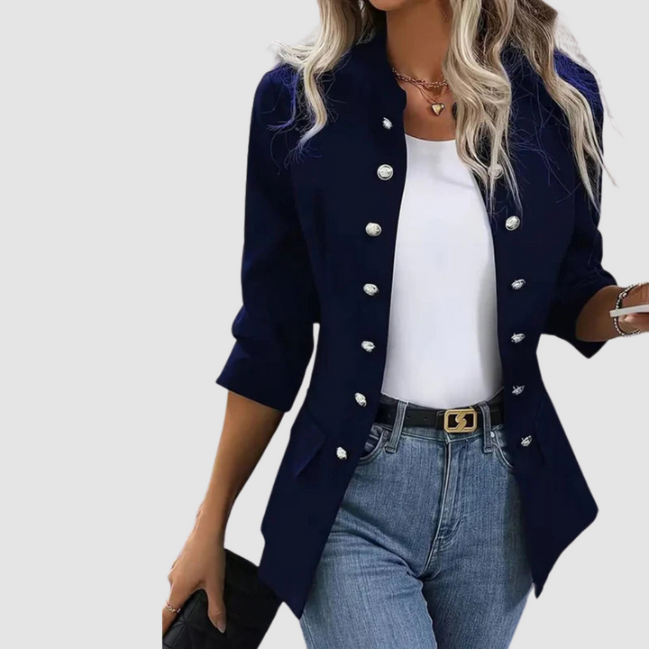 Ariane | Blazer militaire croisé à boutons
