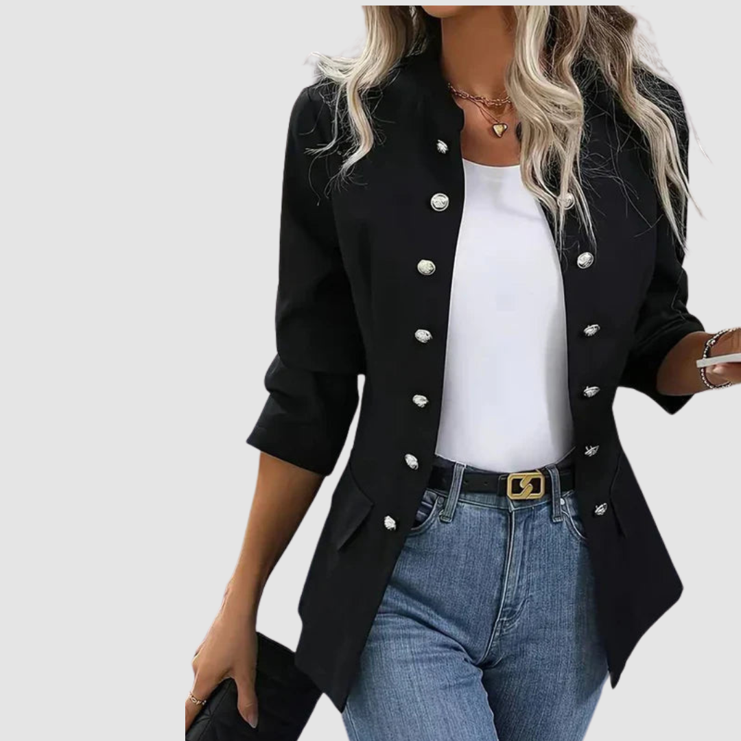 Ariane | Blazer militaire croisé à boutons