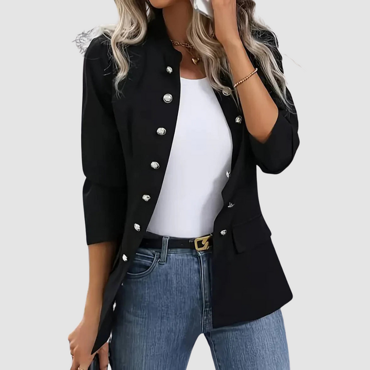 Ariane | Blazer militaire croisé à boutons