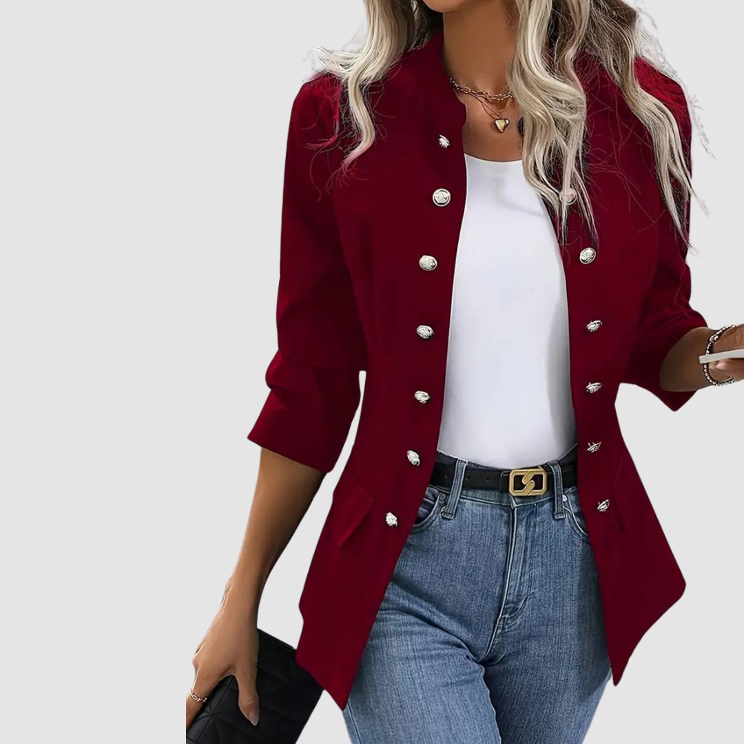 Ariane | Blazer militaire croisé à boutons