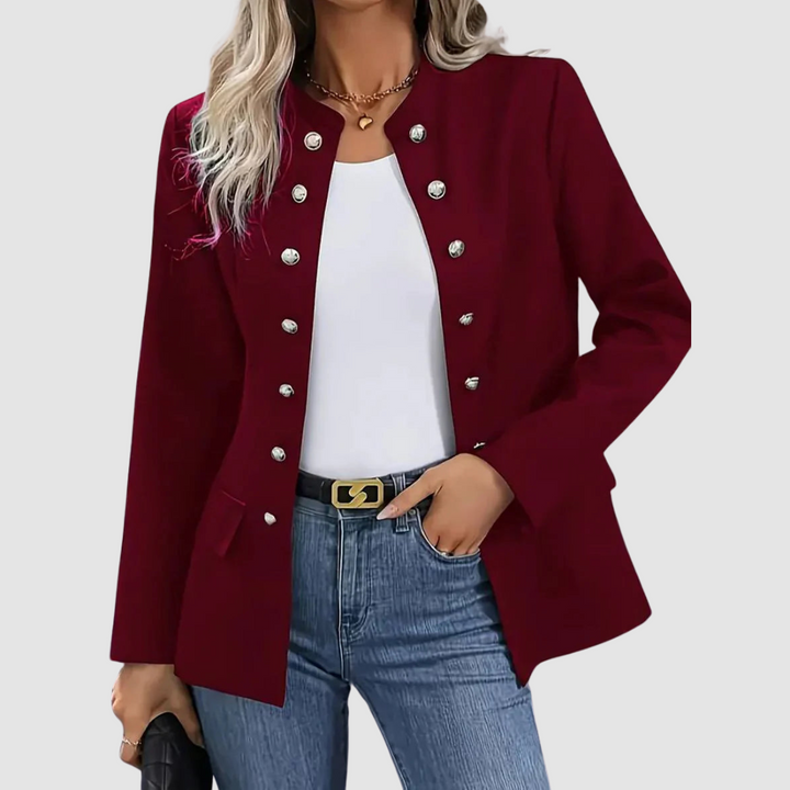 Ariane | Blazer militaire croisé à boutons