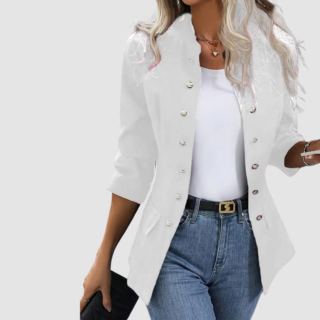 Ariane | Blazer militaire croisé à boutons