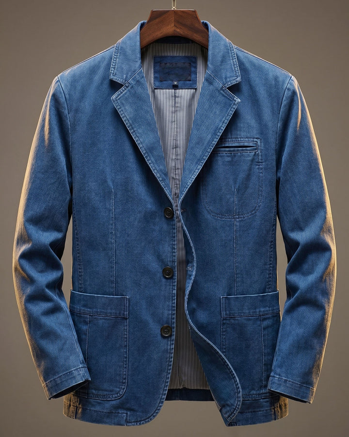 Salvatore Cotton Blazer Light Denim