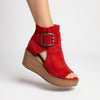 Colette | Elegant Open-Toe Wedge Ankle Boots