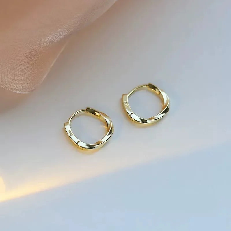 Thara | Silver Round Inlaid Earrings