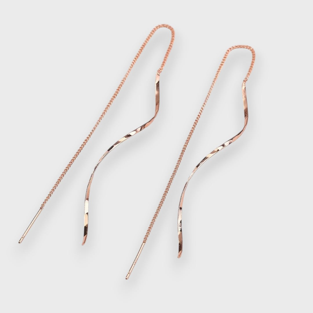 Maxene | Long Wave-Shaped Earrings
