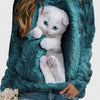 Harmony | Cozy Kitten Print Sweater