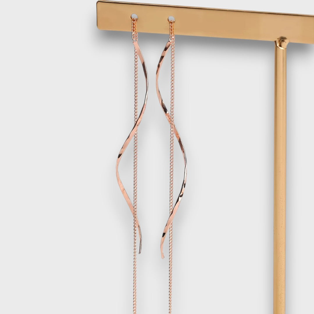 Maxene | Long Wave-Shaped Earrings