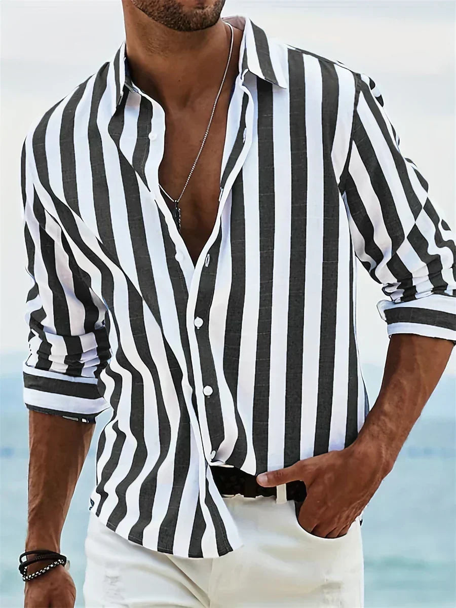 Leonard | Men's Striped Relaxed-Fit Summer Shirt
