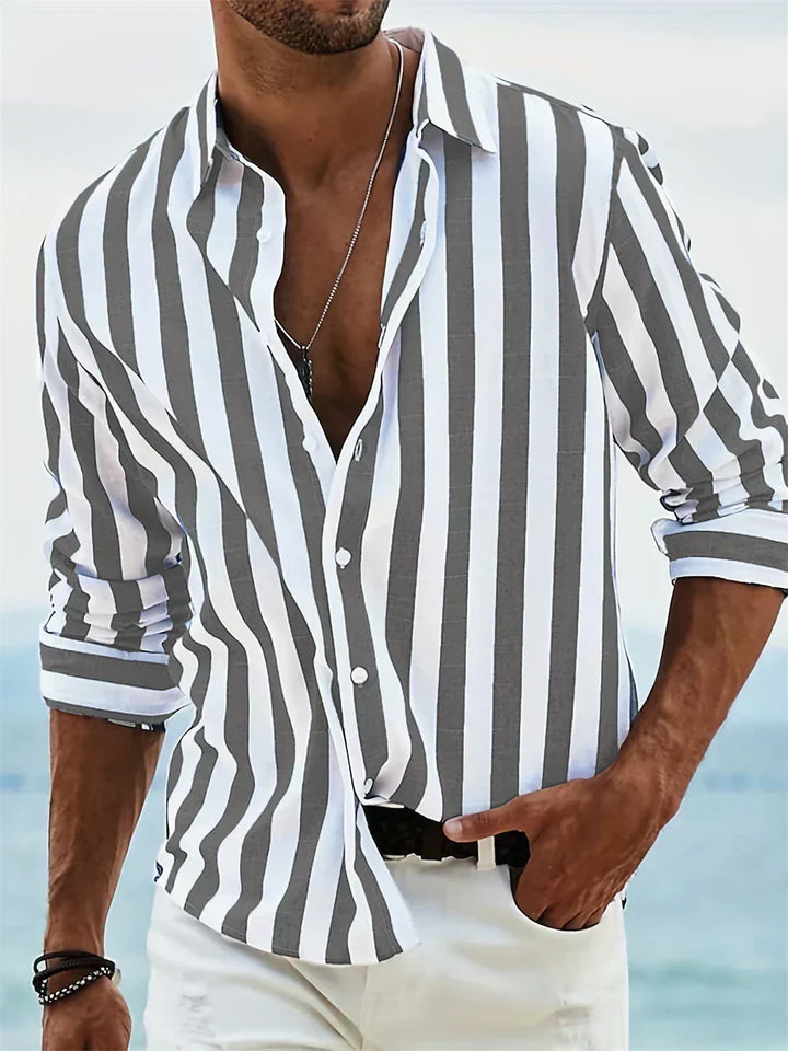 Leonard | Men's Striped Relaxed-Fit Summer Shirt
