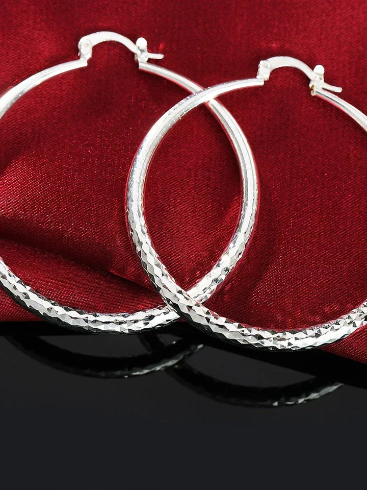 Wednesday | Silver Circle Hoop Earrings