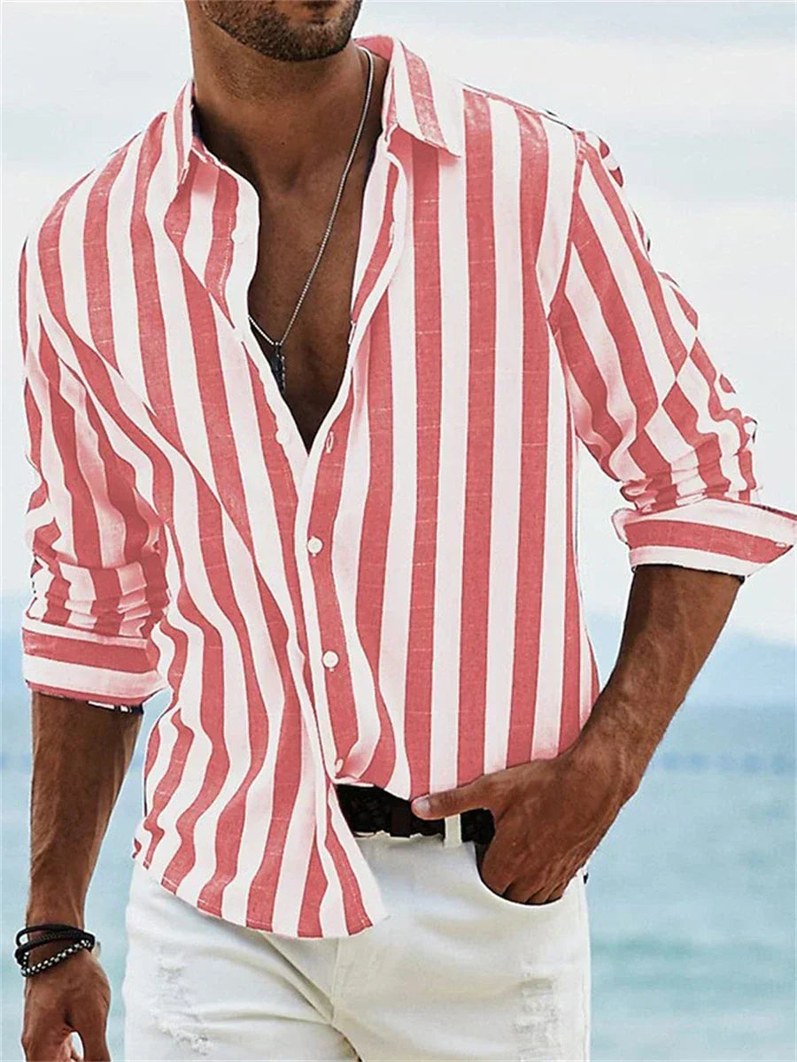 Leonard | Men's Striped Relaxed-Fit Summer Shirt