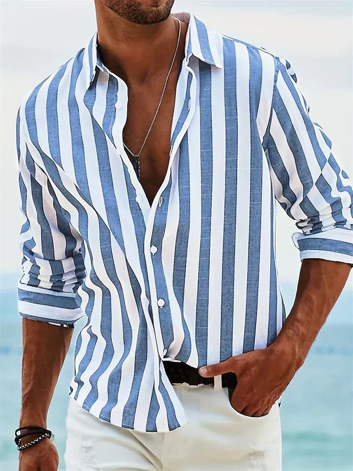 Leonard | Men's Striped Relaxed-Fit Summer Shirt
