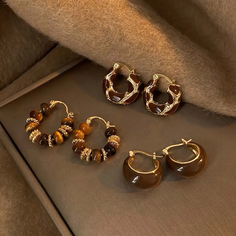 Suha | Vintage U-Shaped Hoop Earrings