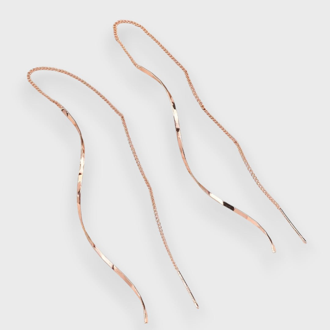 Maxene | Long Wave-Shaped Earrings