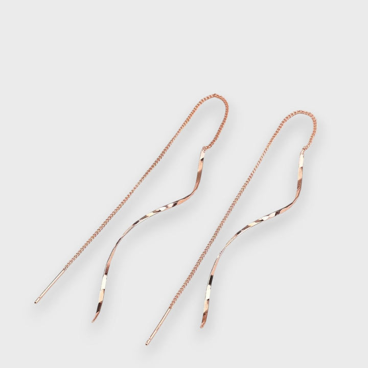 Maxene | Long Wave-Shaped Earrings