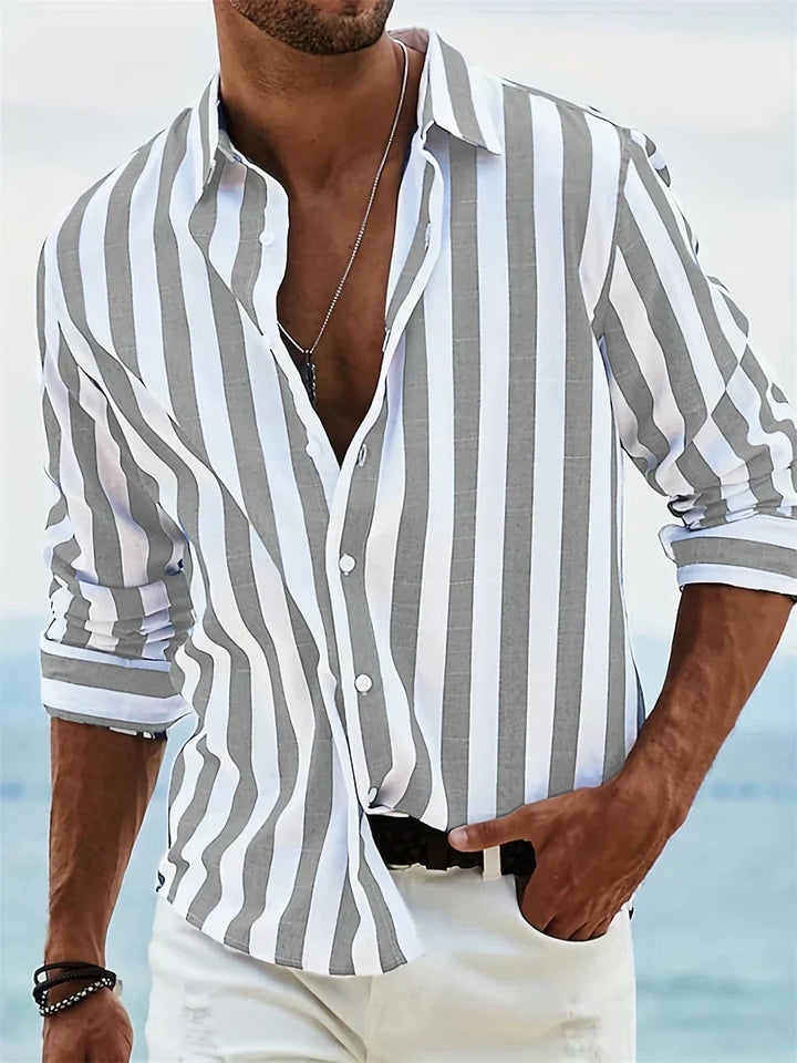 Leonard | Men's Striped Relaxed-Fit Summer Shirt