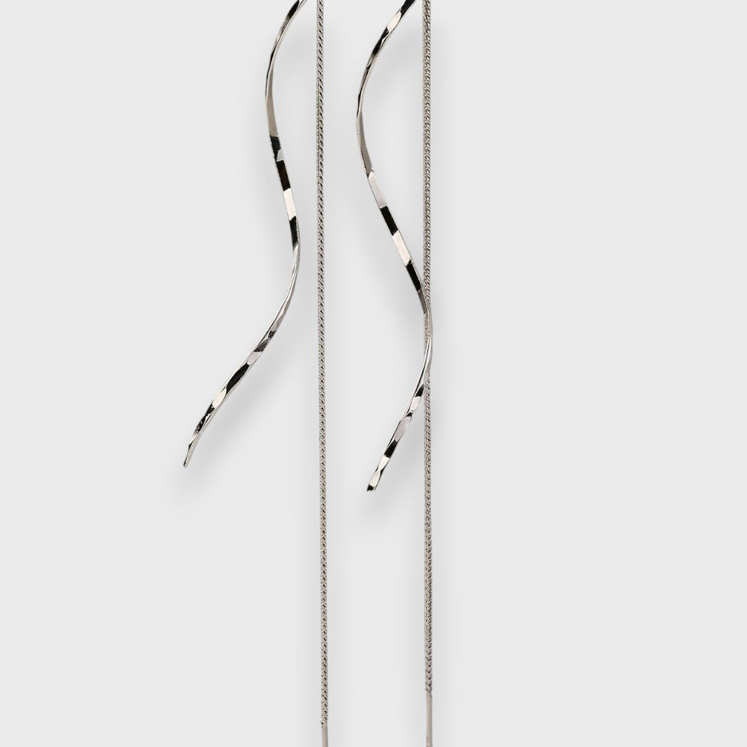 Maxene | Long Wave-Shaped Earrings