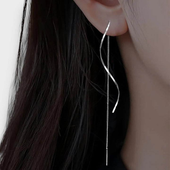 Maxene | Long Wave-Shaped Earrings