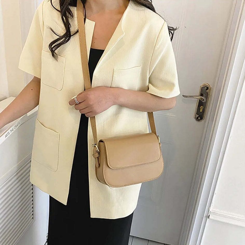 Nimrit | Shoulder Bag In Muted Nude Tone