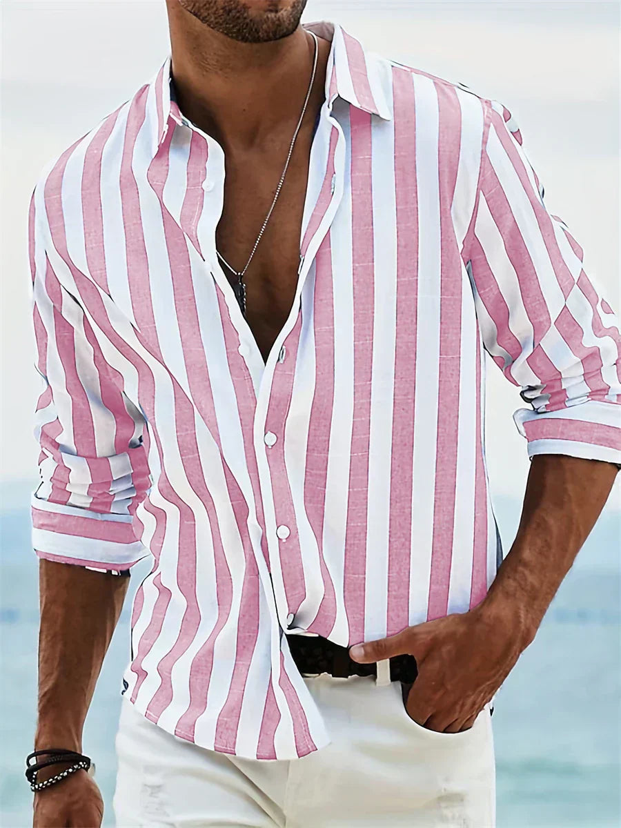 Leonard | Men's Striped Relaxed-Fit Summer Shirt
