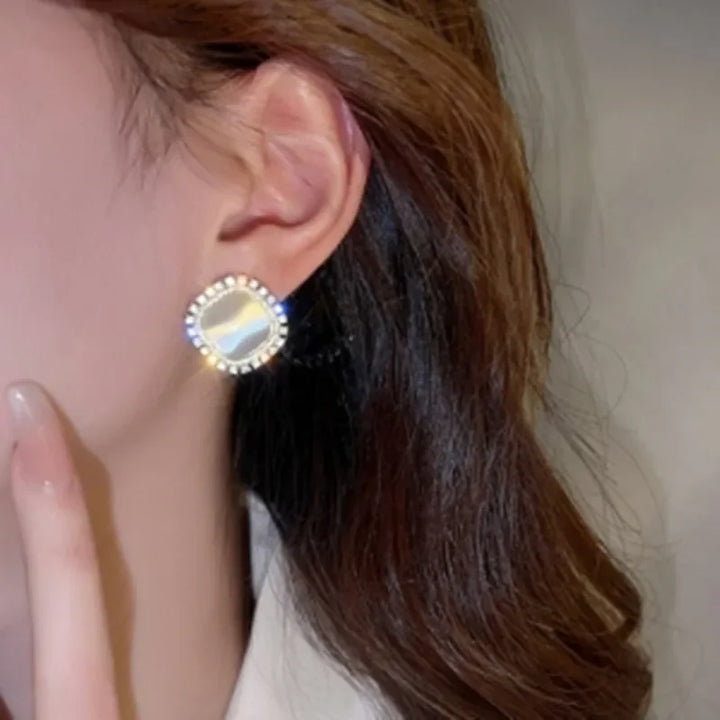 Aman | Opal And CZ Crystal Stud Earrings
