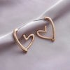 Olyvia | Elegant Heart-Shaped Rose Gold Earrings