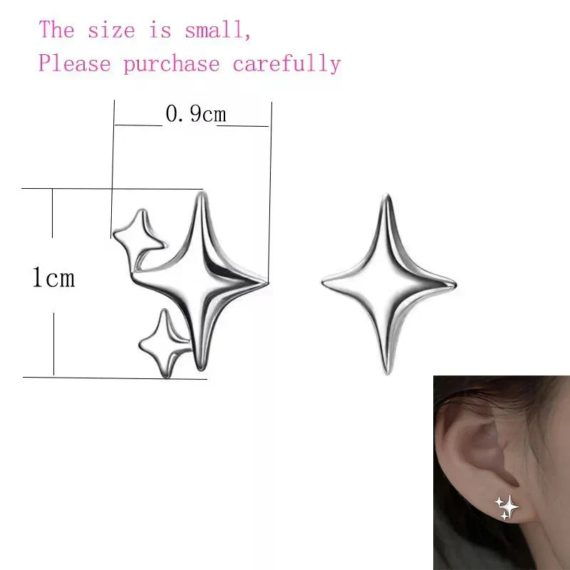 Mikaella | Silver Star Chain Earrings