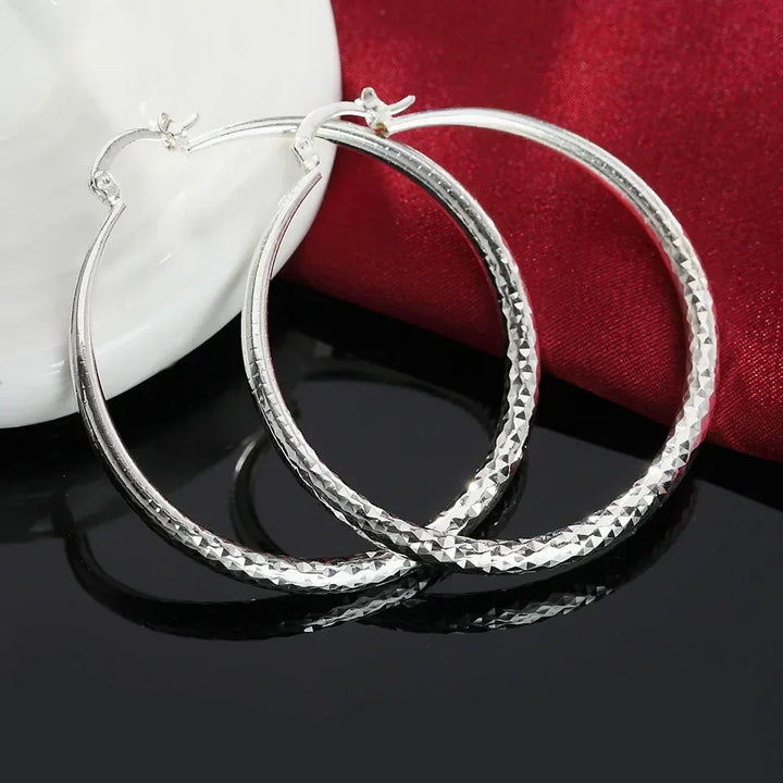 Wednesday | Silver Circle Hoop Earrings