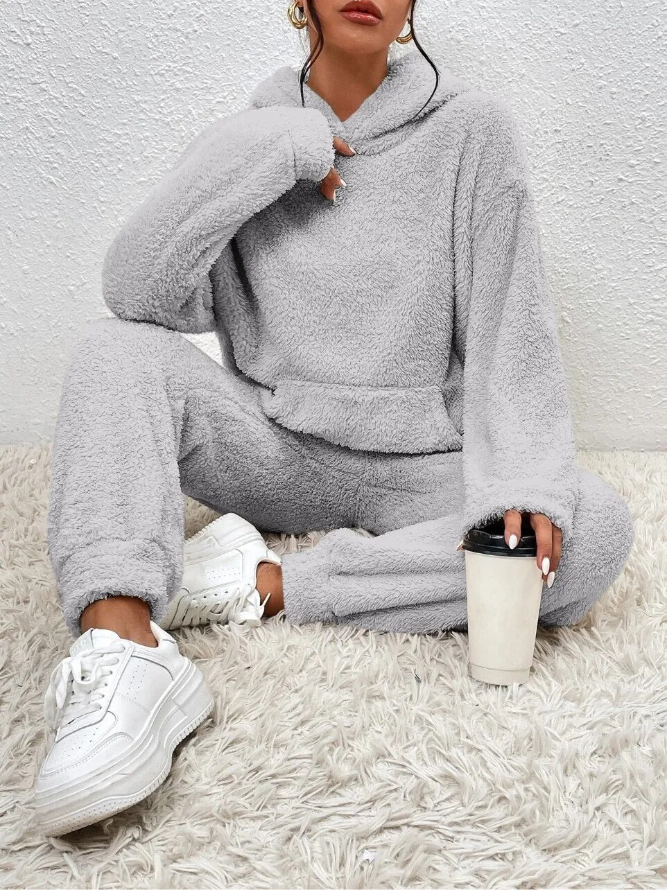 Josee | Hooded Teddy Lounge Set